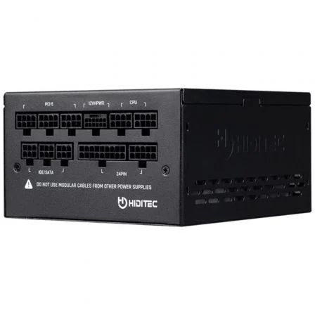 Hiditec Fuente de Alimentación GDX750 V2 750W ATX 3.0 PCIe 5.0 80 Plus Gold Full Modular con Cable 12VHPWR para NVIDIA GeForce RTX 40 - Ventilador 140mm FDB Silencioso